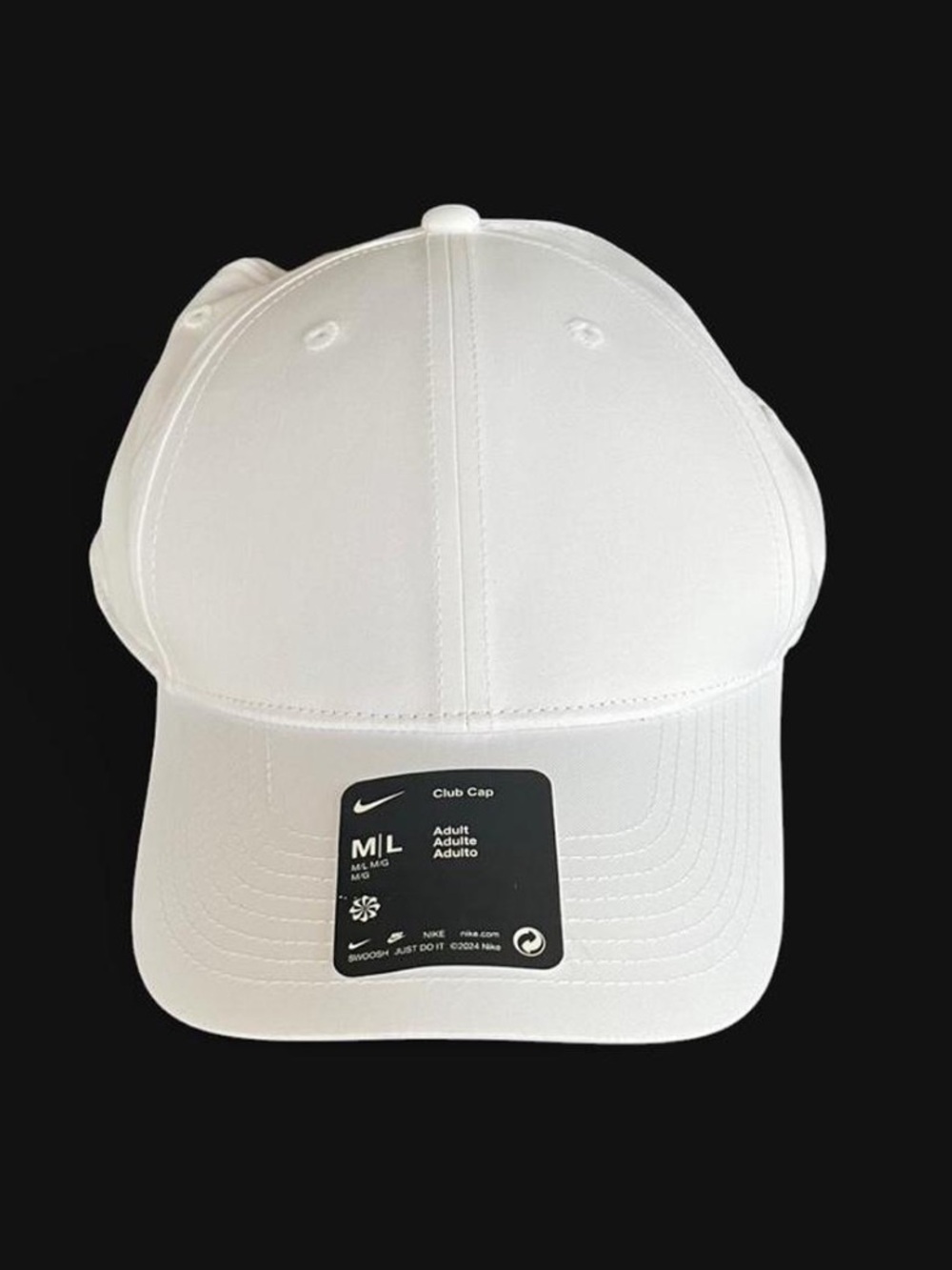 Nike Club Cap M/L White Golf Hat